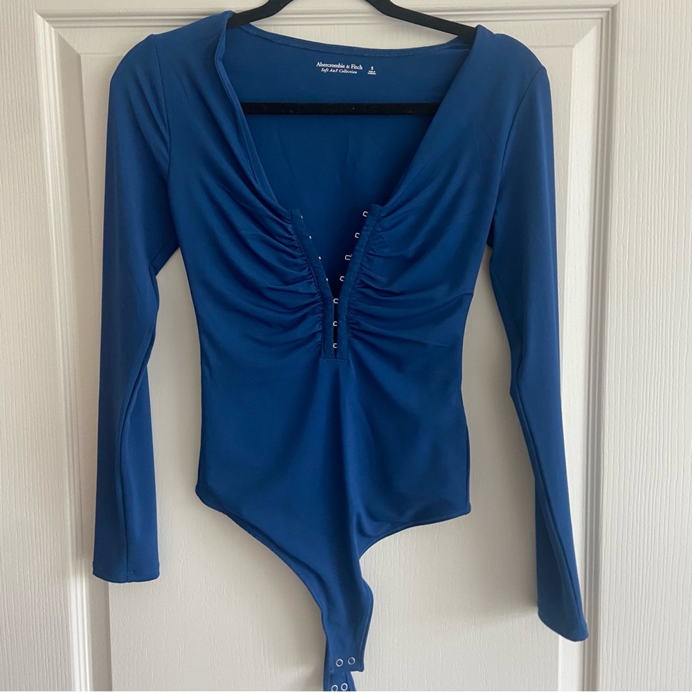 Blue Long Sleeve Bodysuit